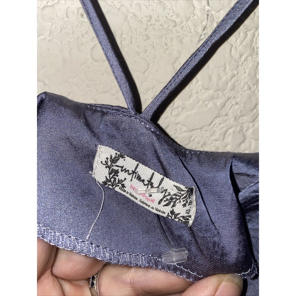 Free People tank sexy Intimately Slip Satin Cami XS fairy feminine romantic - Picture 5 of 10